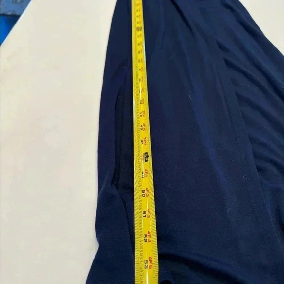 Lulus navy blue maxi wrap dress with tie. Short sleeves size small. - Picture 6 of 6